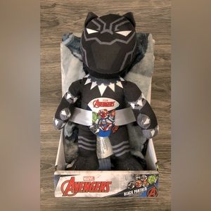 Marvel Avengers Black Panther Character Pillow & Throw Soft Set 40X50 Inches